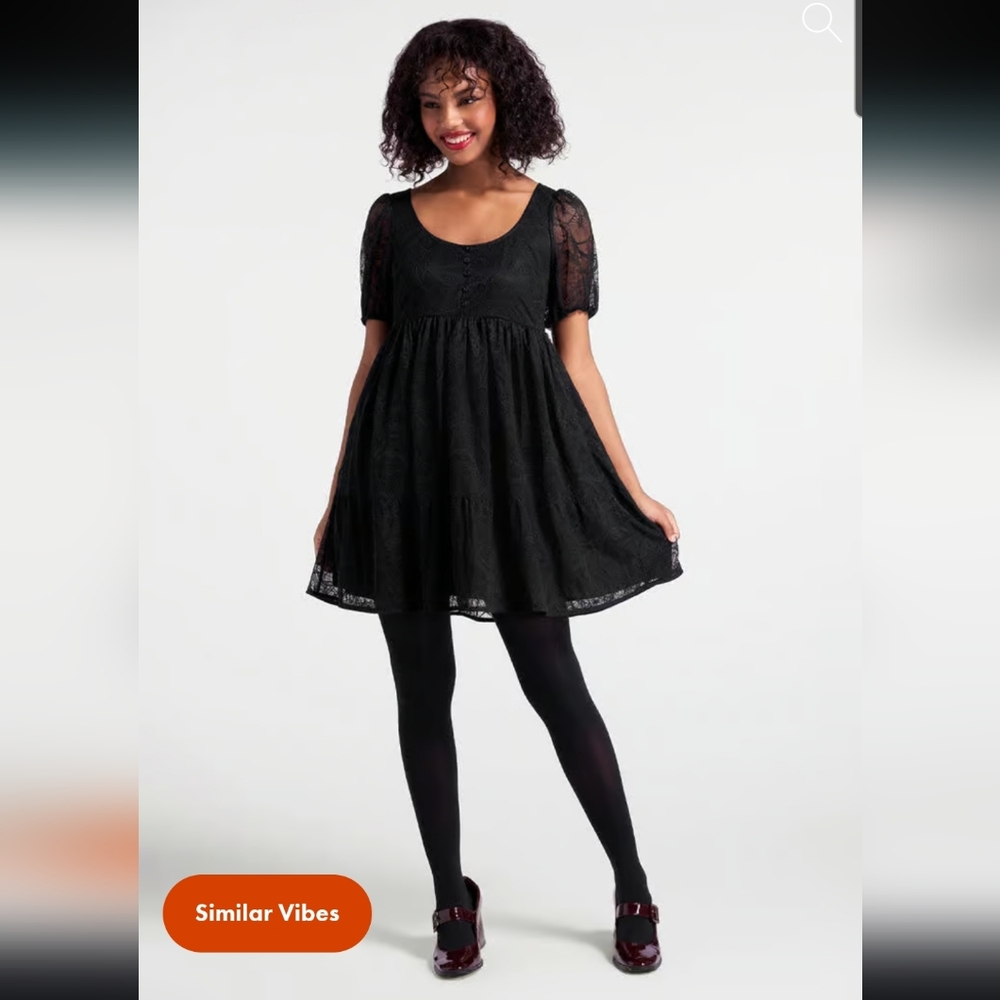 Modcloth Right Lace, Right Time Babydoll Dress - M